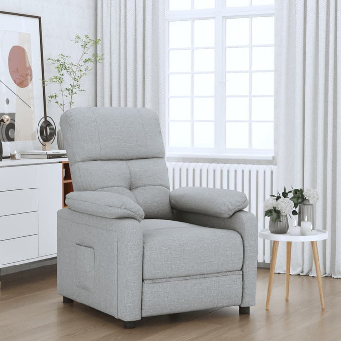 Fotoliu rabatabil, gri deschis, material textil - WALTI WALTI