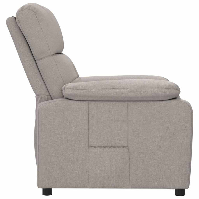 Fotoliu rabatabil, gri taupe, material textil WALTI