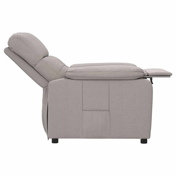 Fotoliu rabatabil, gri taupe, material textil WALTI