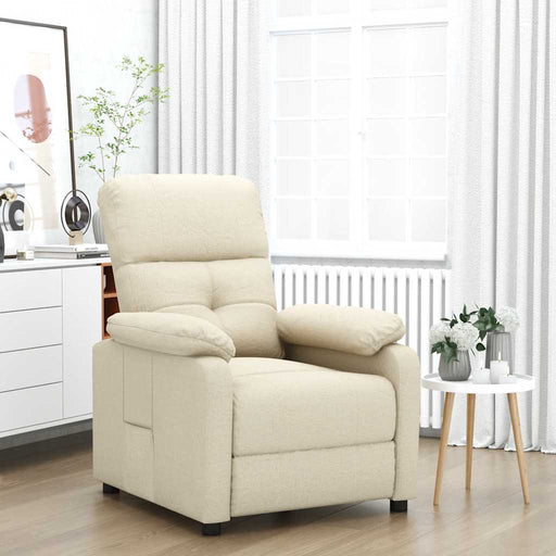 Fotoliu rabatabil, crem, material textil - WALTI WALTI