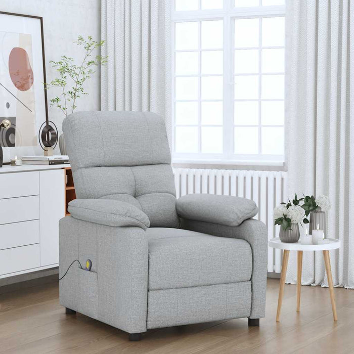 Fotoliu de masaj, gri deschis, material textil - WALTI WALTI