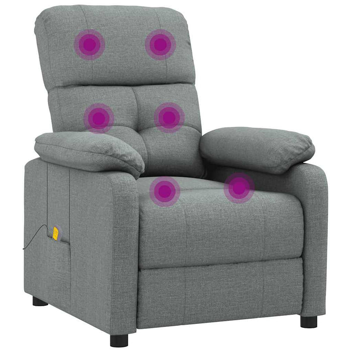 Fotoliu de masaj, gri închis, material textil WALTI