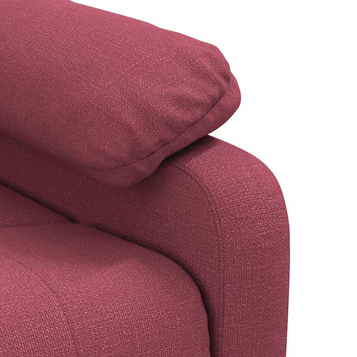 Fotoliu de masaj, roșu vin, material textil WALTI