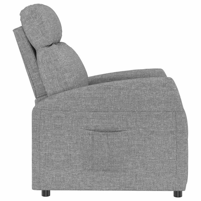 Fotoliu rabatabil, gri deschis, material textil WALTI