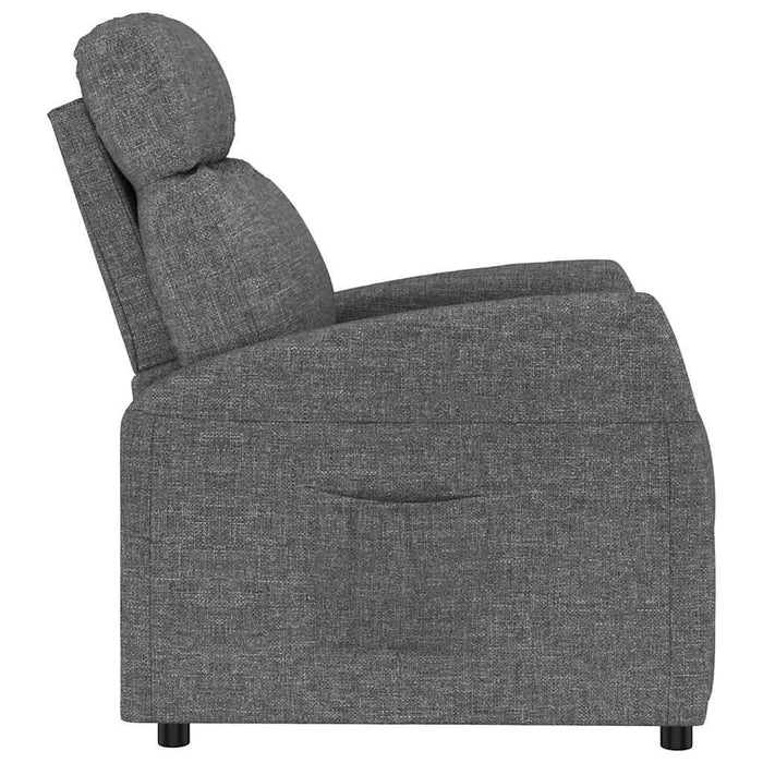 Fotoliu rabatabil, gri închis, material textil WALTI
