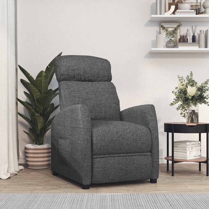 Fotoliu rabatabil, gri închis, material textil WALTI