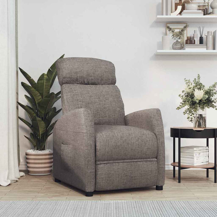 Fotoliu rabatabil, gri taupe, material textil WALTI