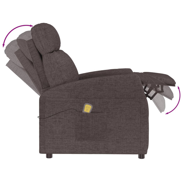 Fotoliu de masaj, maro închis, material textil WALTI