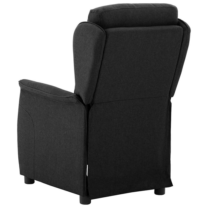 Fotoliu rabatabil, negru, material textil WALTI