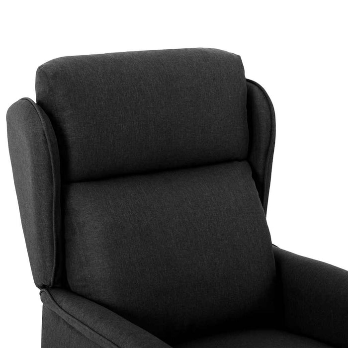 Fotoliu rabatabil, negru, material textil WALTI