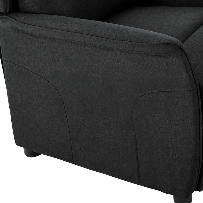 Fotoliu rabatabil, negru, material textil WALTI