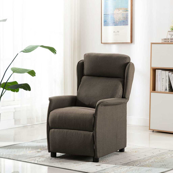 Fotoliu rabatabil, gri taupe, material textil WALTI