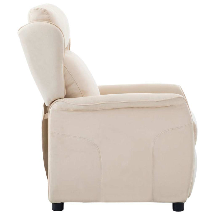 Fotoliu rabatabil, crem, material textil WALTI