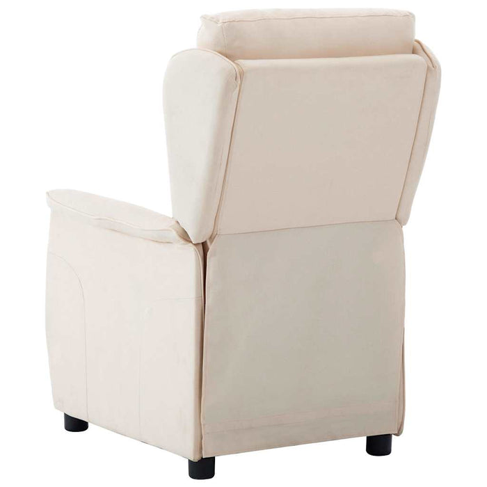 Fotoliu rabatabil, crem, material textil WALTI