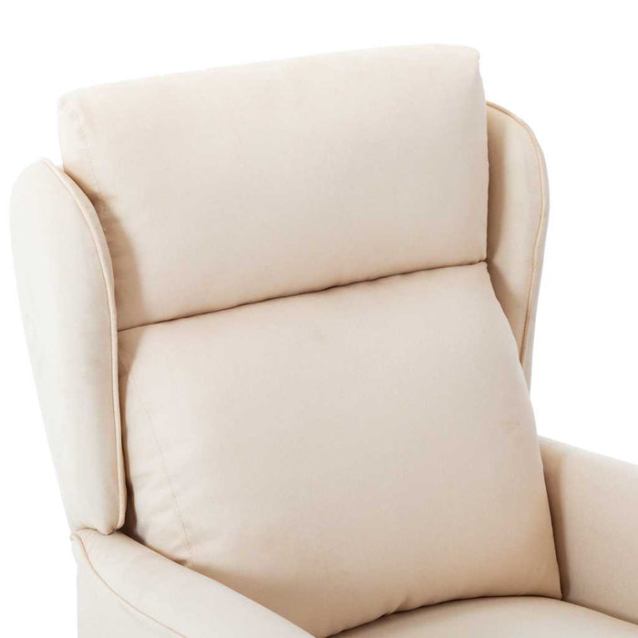 Fotoliu rabatabil, crem, material textil WALTI