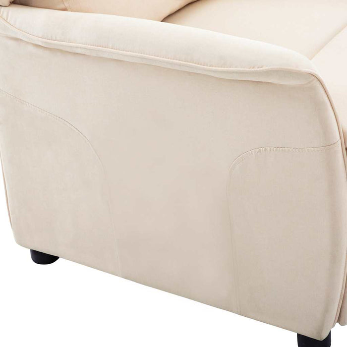 Fotoliu rabatabil, crem, material textil WALTI