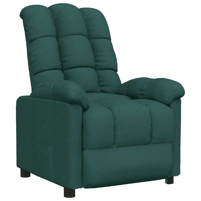 Fotoliu rabatabil, verde închis, material textil - WALTI WALTI