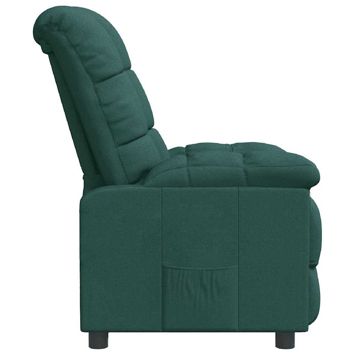 Fotoliu rabatabil, verde închis, material textil - WALTI WALTI