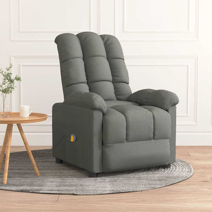 Fotoliu de masaj, gri închis, material textil WALTI