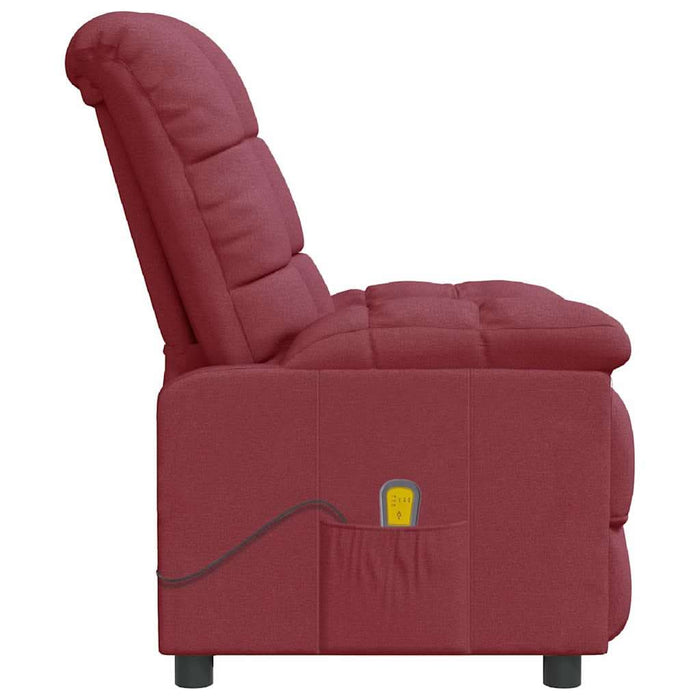 Fotoliu de masaj, roșu vin, material textil - WALTI WALTI