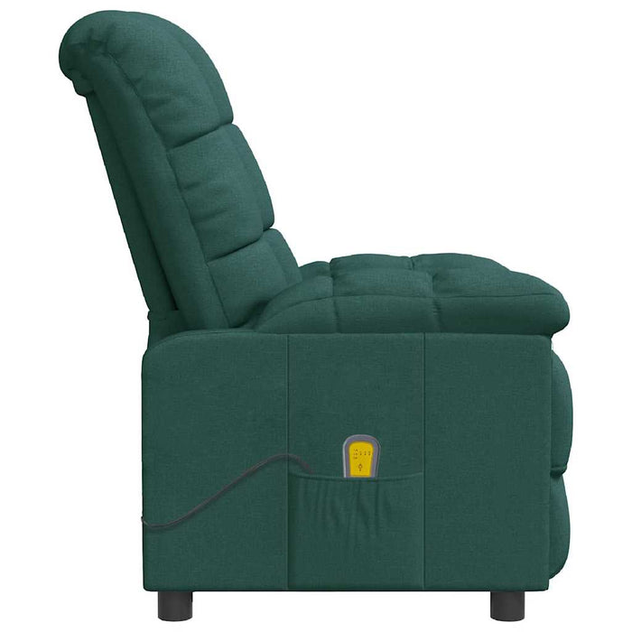 Fotoliu de masaj, verde închis, material textil WALTI
