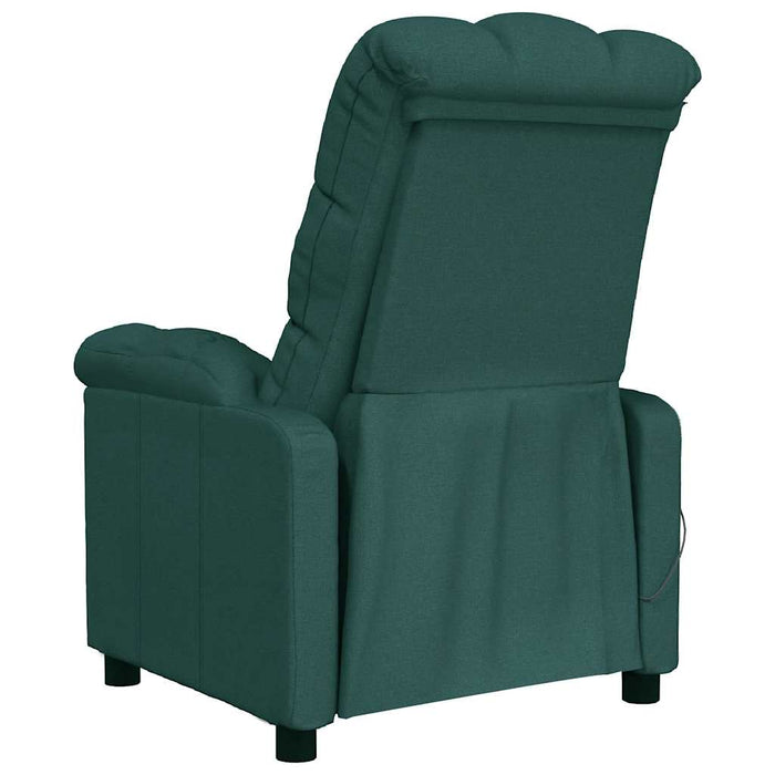 Fotoliu de masaj, verde închis, material textil WALTI