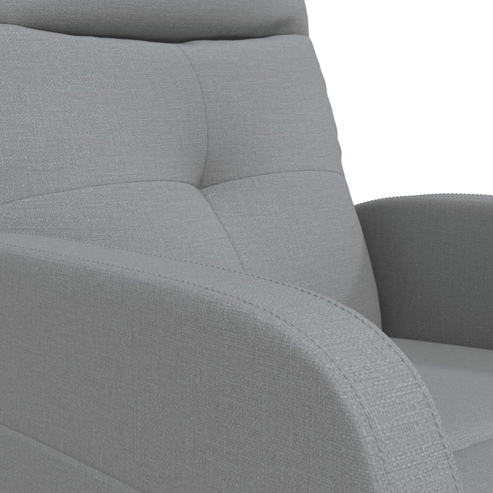 Fotoliu rabatabil, gri deschis, material textil WALTI
