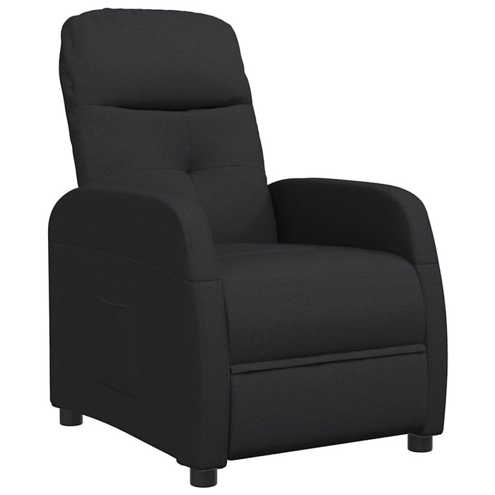 Fotoliu rabatabil, negru, material textil WALTI