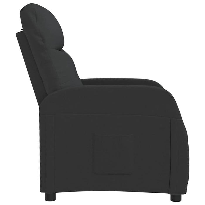 Fotoliu rabatabil, negru, material textil WALTI