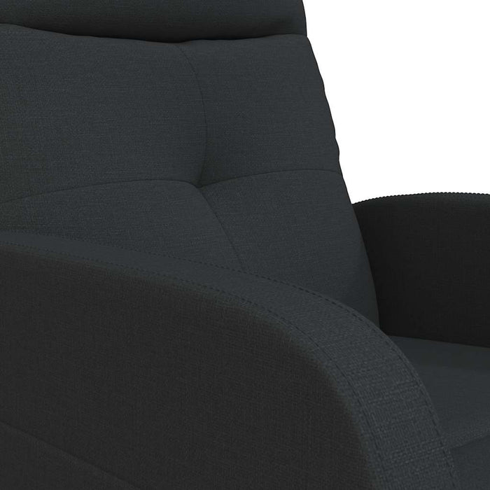 Fotoliu rabatabil, negru, material textil WALTI