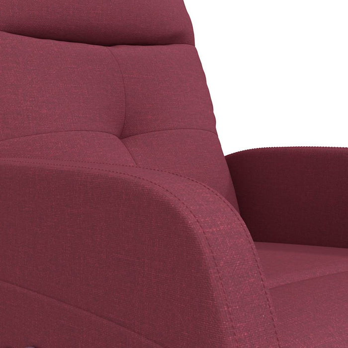 Fotoliu rabatabil, roșu vin, material textil WALTI
