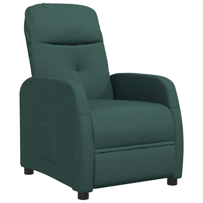 Fotoliu rabatabil, verde închis, material textil WALTI