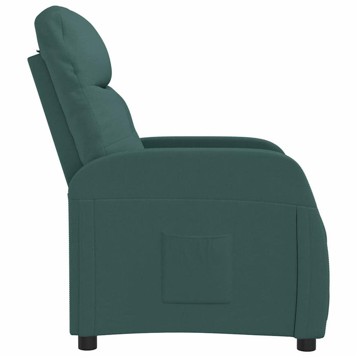 Fotoliu rabatabil, verde închis, material textil WALTI