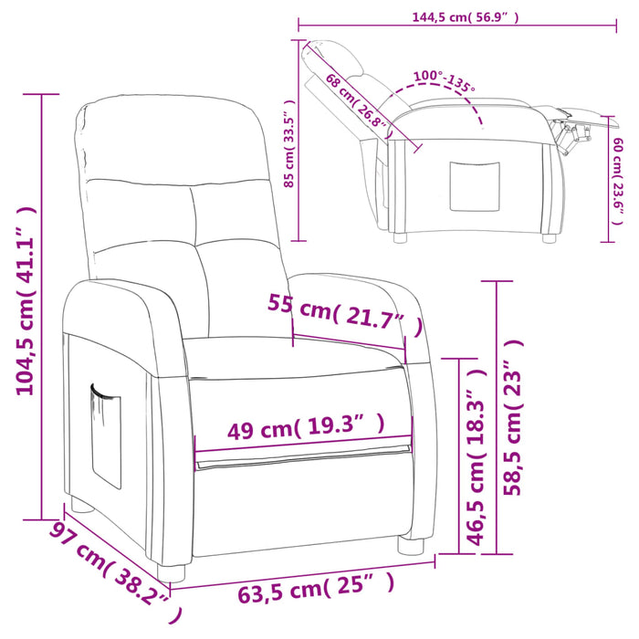Fotoliu rabatabil, crem, material textil - WALTI WALTI