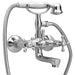 Baterie cadă cu 2 robinete + Deviator duș de mână Chrome Retro - WALTI WALTI