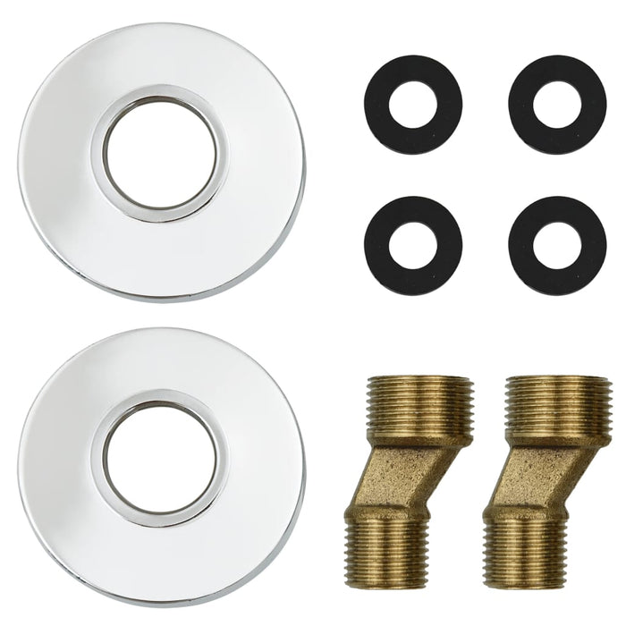 Baterie cadă cu 2 robinete + Deviator duș de mână Chrome Retro - WALTI WALTI
