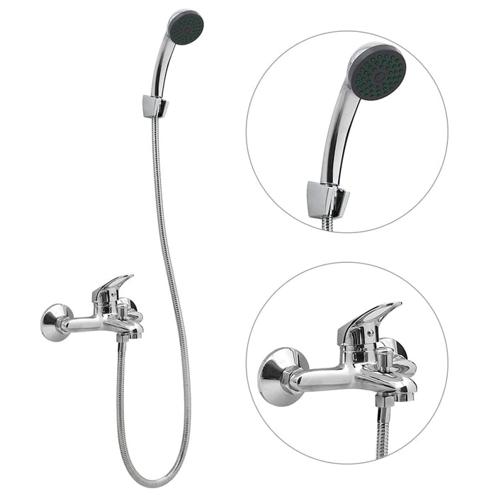 Baterie mixer, cu duș de mână și set de robinet & furtun, crom WALTI