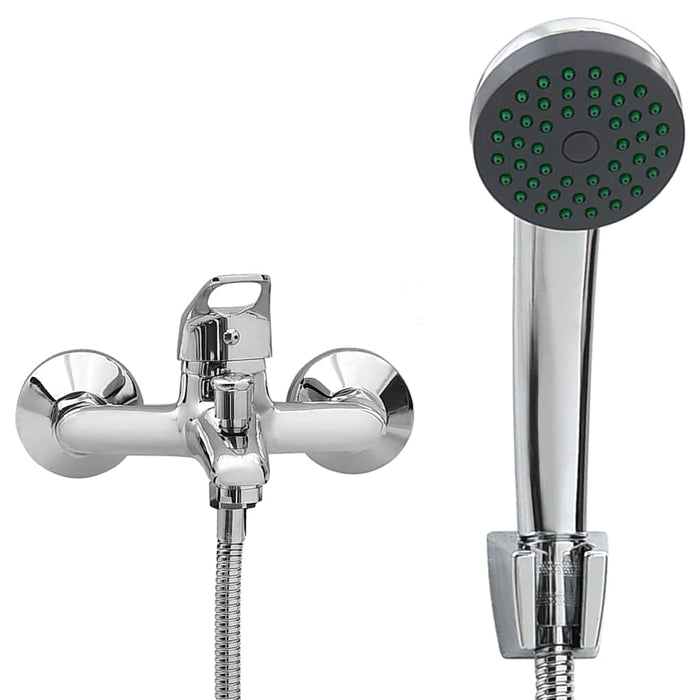 Baterie mixer, cu duș de mână și set de robinet & furtun, crom WALTI