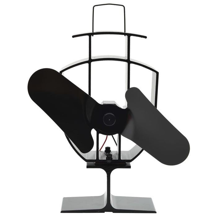Ventilator de sobă cu alimentare termică, 2 palete, negru - WALTI WALTI