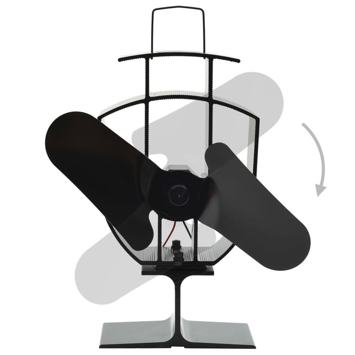 Ventilator de sobă cu alimentare termică, 2 palete, negru - WALTI WALTI
