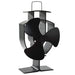 Ventilator de sobă cu alimentare termică, 3 palete, negru - WALTI WALTI
