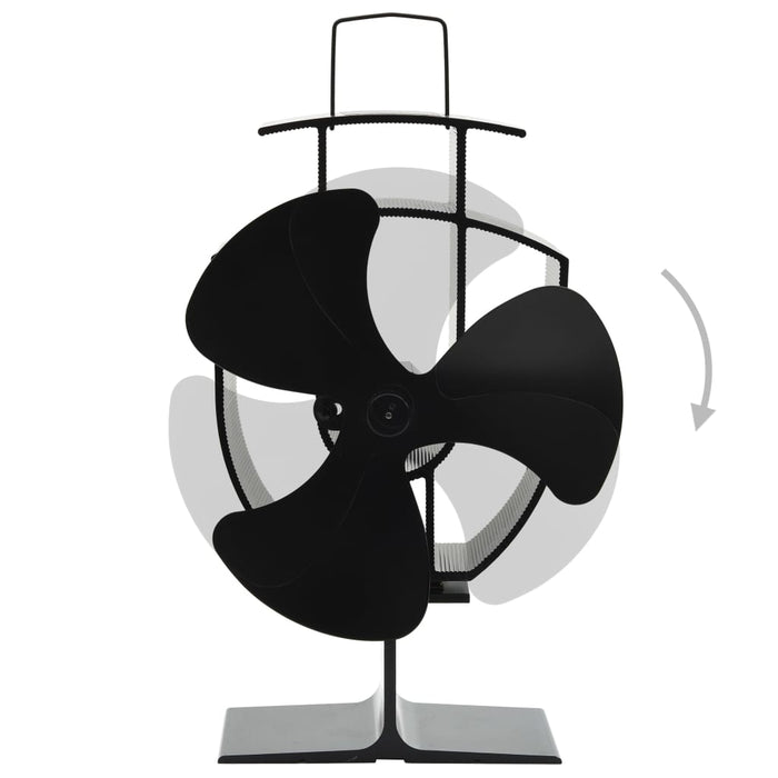 Ventilator de sobă cu alimentare termică, 3 palete, negru - WALTI WALTI