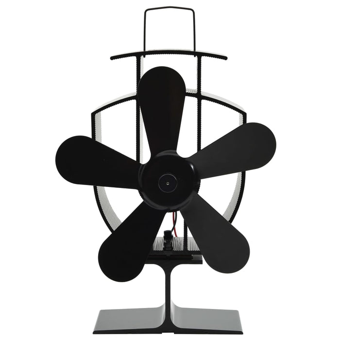 Ventilator de sobă cu alimentare termică, 5 palete, negru - WALTI WALTI