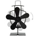 Ventilator de sobă cu alimentare termică, 5 palete, negru - WALTI WALTI