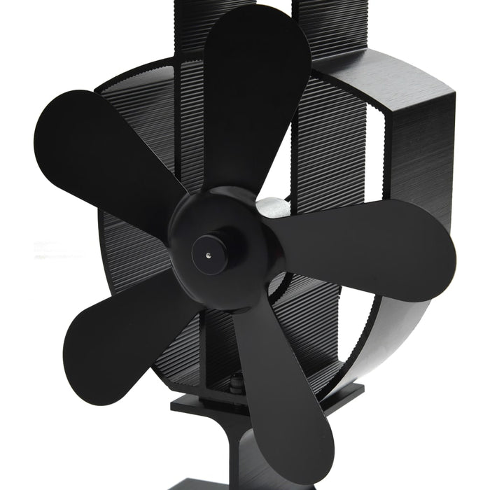 Ventilator de sobă cu alimentare termică, 5 palete, negru - WALTI WALTI