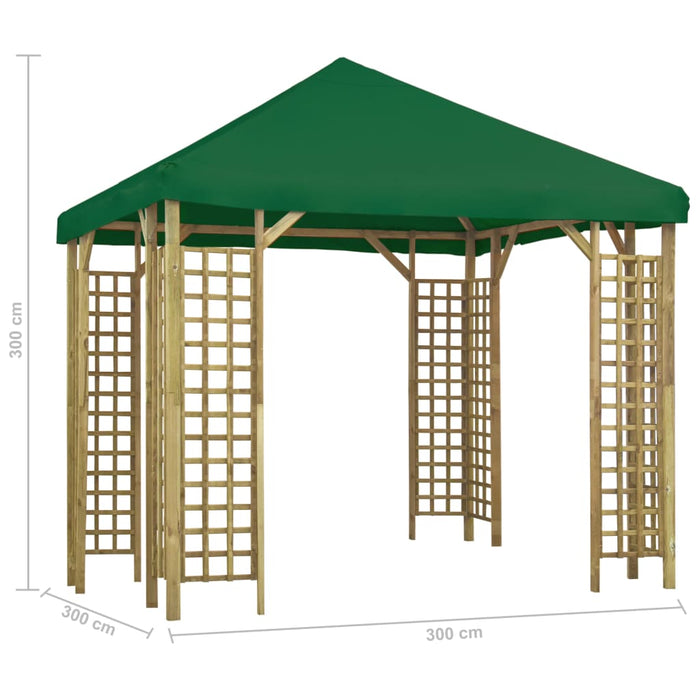 Pavilion, verde, 3 x 3 m (310032+47708) WALTI