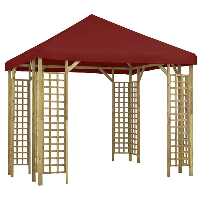 Pavilion, roșu bordo, 3 x 3 m (310032 + 46620) WALTI