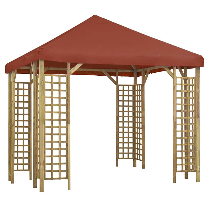Pavilion, cărămiziu, 3 x 3 m (310032 + 46622) WALTI