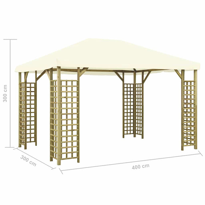 Pavilion, crem, 4 x 3 m (310033+47713) WALTI