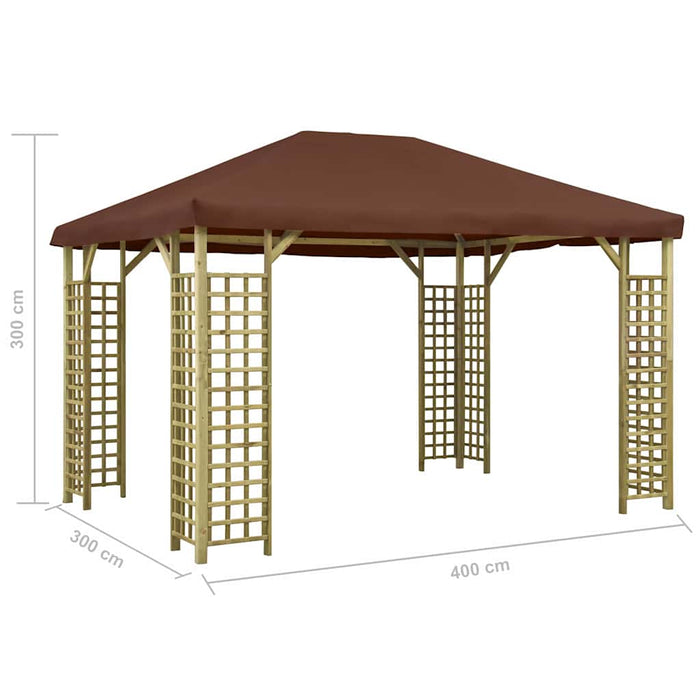 Pavilion, maro, 4 x 3 m (310033+46625) WALTI